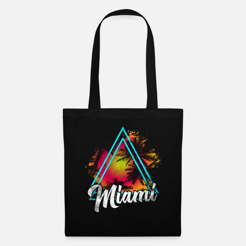 Miami Florida - Stoffbeutel - Schwarz