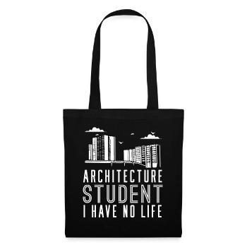Etudiant architecte architecte - Sac en tissu - noir - Devant