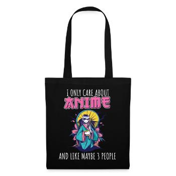 Anime Fan manga Otaku I only care about anime and - Tote Bag - black - Front
