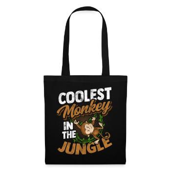 Affe Gorilla Primat Monkey Primat Tier Lackaffe - Stoffbeutel - Schwarz - Vorne