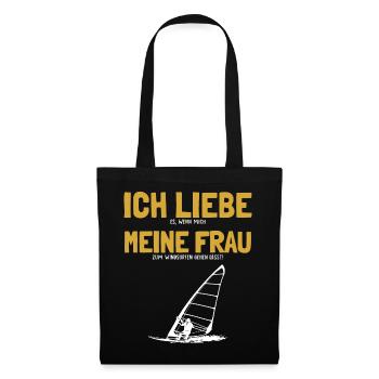 Ich liebe meine Frau Windsurfen Surfer Wave Rider - Tote Bag - black - Front