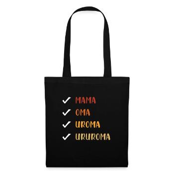 Ururoma cadeau urur grand-mère Ururmami Ururmi - Sac en tissu - noir - Devant
