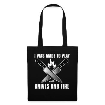 chef de cuisine cuisine cuisine cadeau - Sac en tissu - noir - Devant