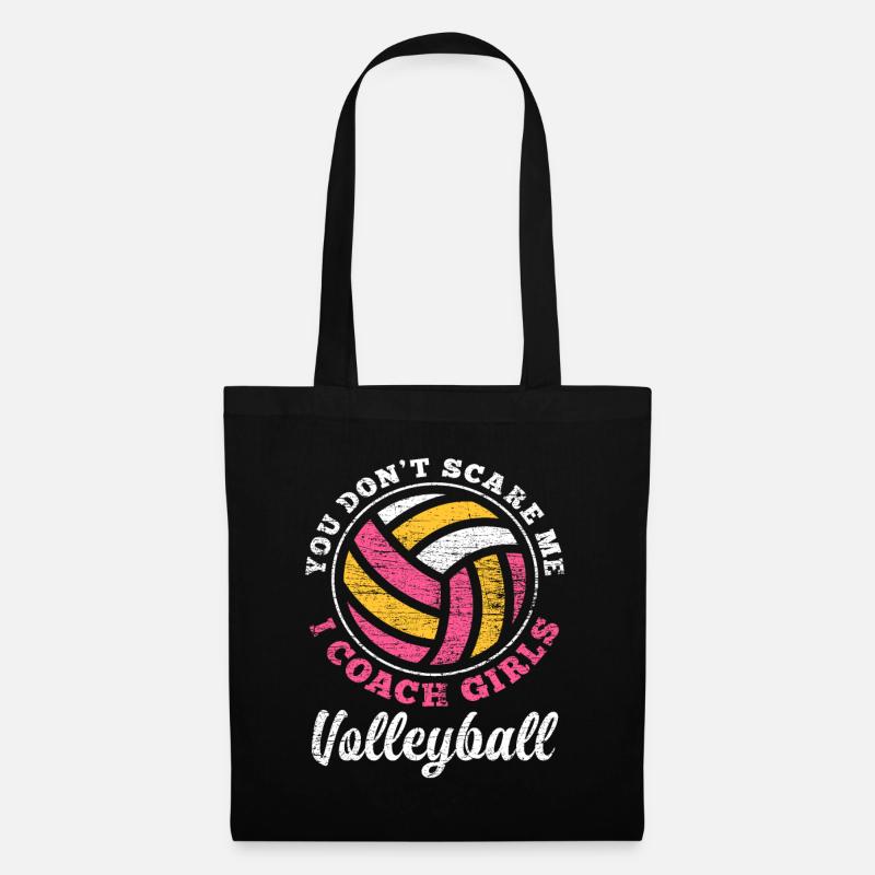 Volleyball Trainer Geschenk - Stoffbeutel - Schwarz