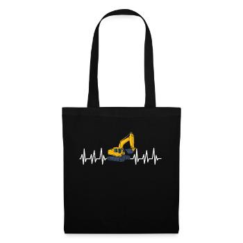 Excavator construction work road construction dredging work - Tote Bag - black - Front
