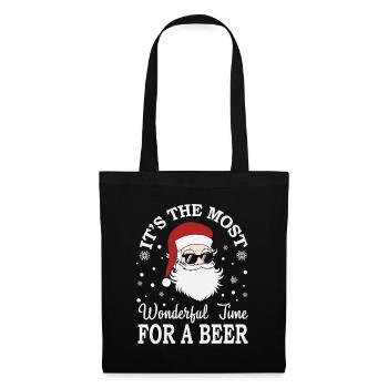Its The Most Wonderful Time For A Beer - Stoffbeutel - Schwarz - Vorne