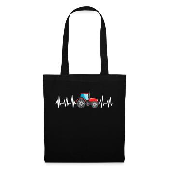 Tractor Trekker Farmer Agricultural Arable Harvest Farm Field - Tote Bag - black - Front
