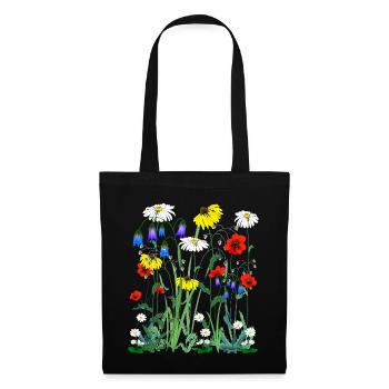 Flower wild flower meadow meadow wild meadow flowers - Tote Bag - black - Front