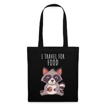 Raccoon Food Lover Food Traveler I Travel - Tote Bag - black - Front
