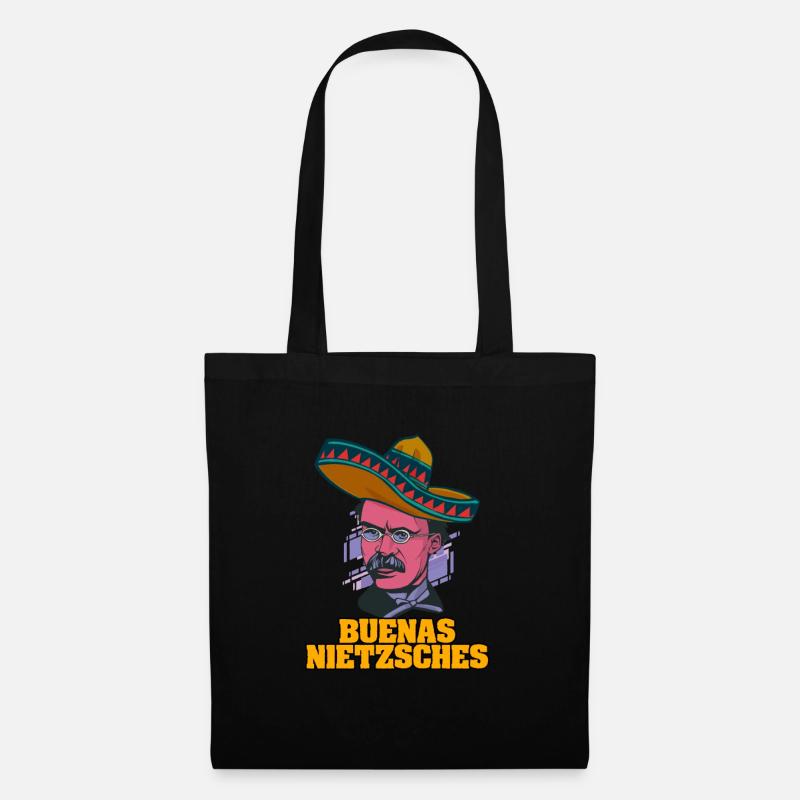Buenas Nietzsches Design für einen Philosophen - Stoffbeutel - Schwarz