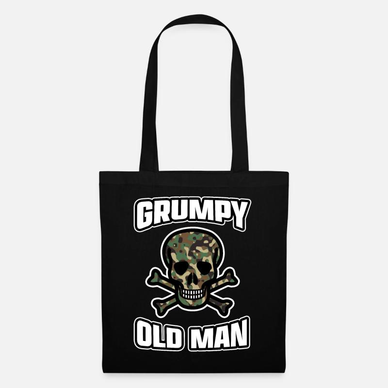Grumpy Old Man Böser alter Mann Opa Spruch - Stoffbeutel - Schwarz