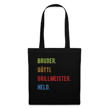 Götti Geschenk Taufgötte Firmggötti Shirt Götti - Stoffbeutel - Schwarz - Vorne