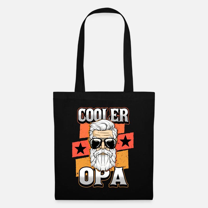 Cooler Opa Vatertag Lustig Großeltern Geschenk - Stoffbeutel - Schwarz