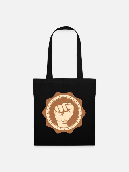 Fist Black History Africa Civil Rights - Stoffbeutel - Schwarz
