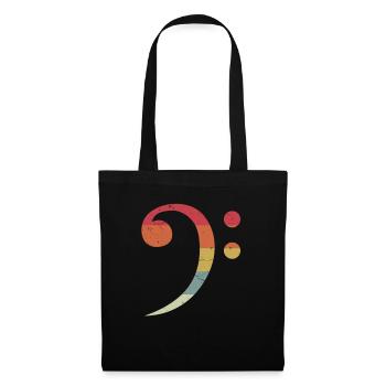 Bass Bass Bass Guitare Bassist Bassist Bande - Sac en tissu - noir - Devant