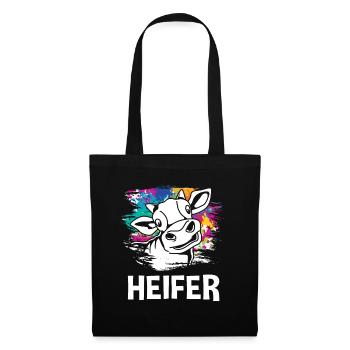 Kühe - Stoffbeutel - Schwarz - Vorne