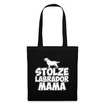 STOLZE LABRADOR MAMA - Stoffbeutel - Schwarz - Vorne
