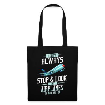 Pilot Plane Airport Aviation Flying - Tote Bag - black - Front