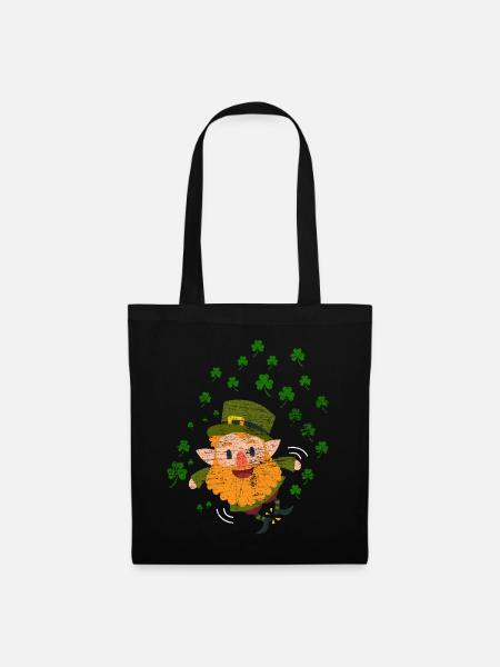St. Patrick's Day Kobold - Stoffbeutel - Schwarz