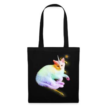 Licorne Unicorn Watercolor Angora Cat - Sac en tissu - noir - Devant