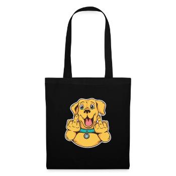Chiens amoureux chiens Chiens Doigts moyens Fuck You - Sac en tissu - noir - Devant