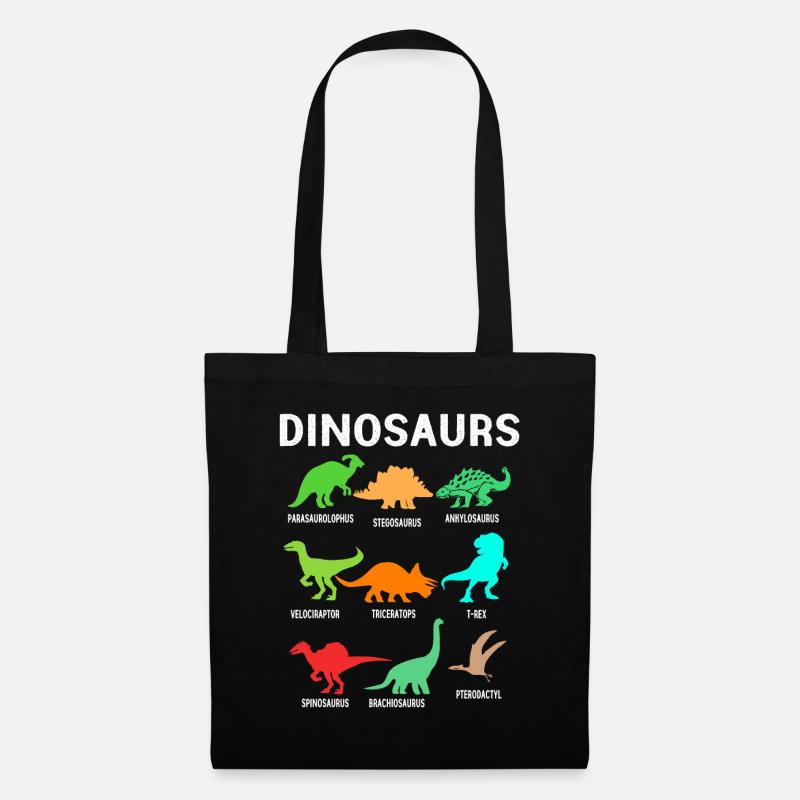 Dinosaurier - Stoffbeutel - Schwarz