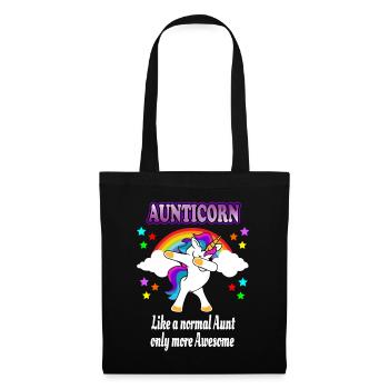 Aunticorn - Aunt Tante Einhorn Dabbing Unicorn - Tote Bag - black - Front