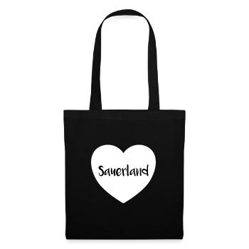 Lustiger Sauerland Spruch als Geschenk! - Stoffbeutel - Schwarz - Vorne