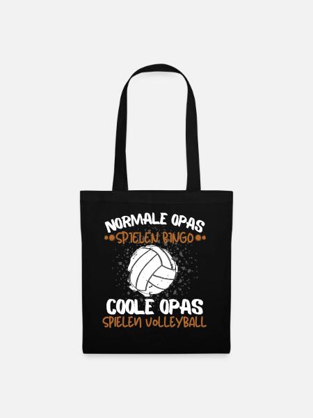 COOLE OPAS SPIELEN VOLLEYBALL - RENTNER VOLLEYBALL - Stoffbeutel - Schwarz