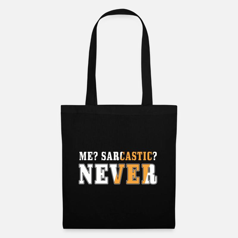 Sarkastisch, Sarkasmus, Humor, - Stoffbeutel - Schwarz
