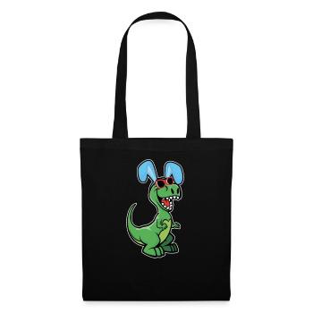 T Rex Dinosaur Easter - Tote Bag - black - Front