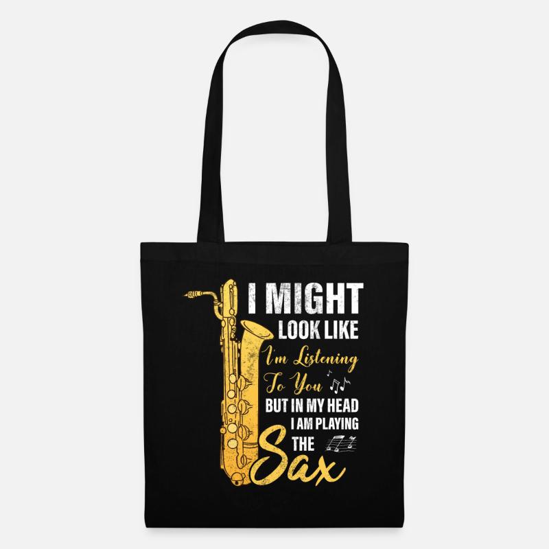 Saxophonist Saxophon Geschenk - Stoffbeutel - Schwarz