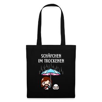 Schäfchen im Trockenen Jesus Christlich Fun - Stoffbeutel - Schwarz - Vorne