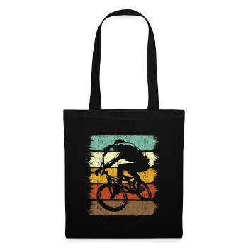 Old Vintage VTT vélo motif vélo BMX - Sac en tissu - noir - Devant