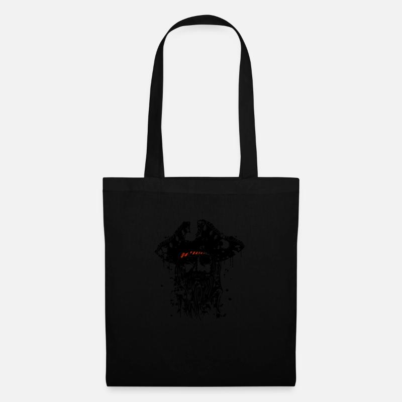 Pirate with hat - Tote Bag - black