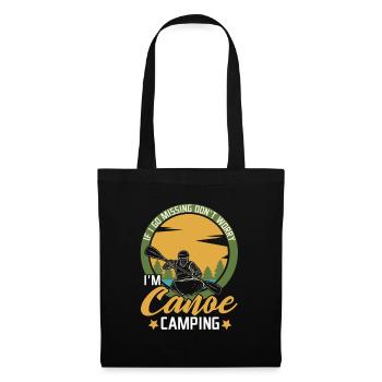 Funny Canoe Camping - Tote Bag - black - Front
