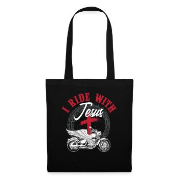Jesus Christian Motorcyclist Motorcycle - Tote Bag - black - Front