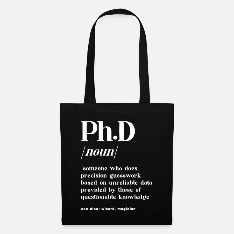 Definiton Doctorant - Sac en tissu - noir