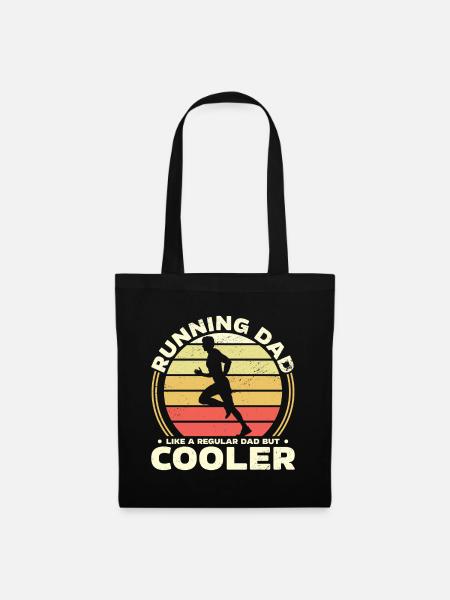 Running Dad Wie Normaler Dad, Aber Cooler - Stoffbeutel - Schwarz