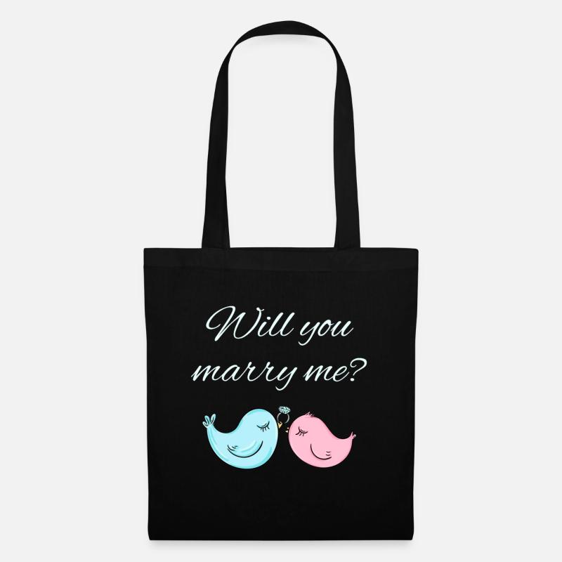 Demande de mariage - Sac en tissu - noir