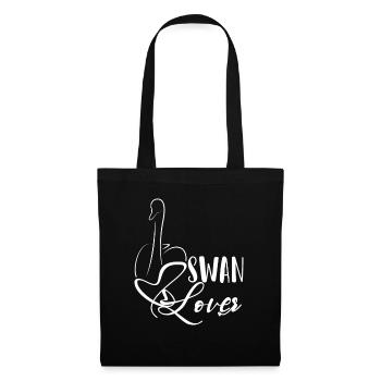 Cygne - Sac en tissu - noir - Devant