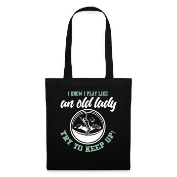 Tennis tennis tennis court de tennis - Sac en tissu - noir - Devant