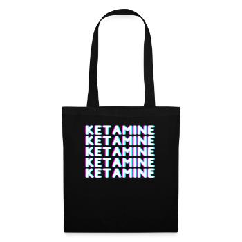 Trippy Ketamine glitch design for ravers and - Tote Bag - black - Front