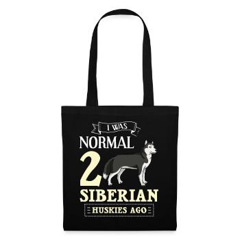 Siberian husky chiot chiots propriétaires amant - Sac en tissu - noir - Devant