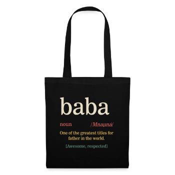 Mens Baba Shirt, Fathers Day Gift From Wife, - Tote Bag - black - Front