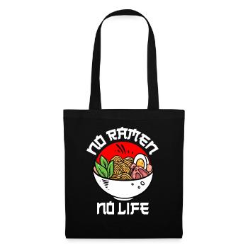No ramen no life Anime Japan Nudeln Sushi Manga - Stoffbeutel - Schwarz - Vorne
