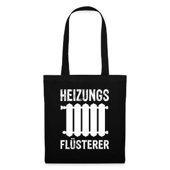 Heizung Flüsterer - Stoffbeutel - Schwarz - Vorne