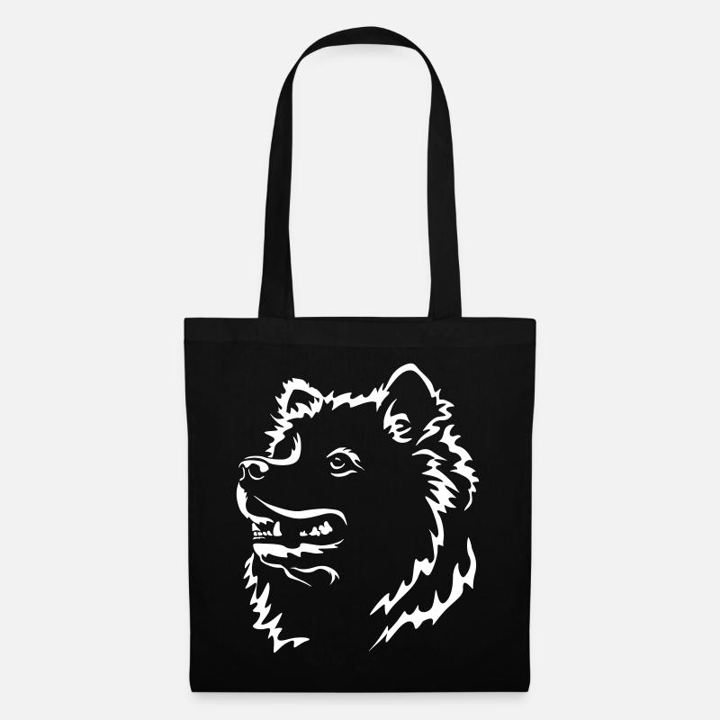 Samojede Kopf "Black Edition" - Stoffbeutel - Schwarz