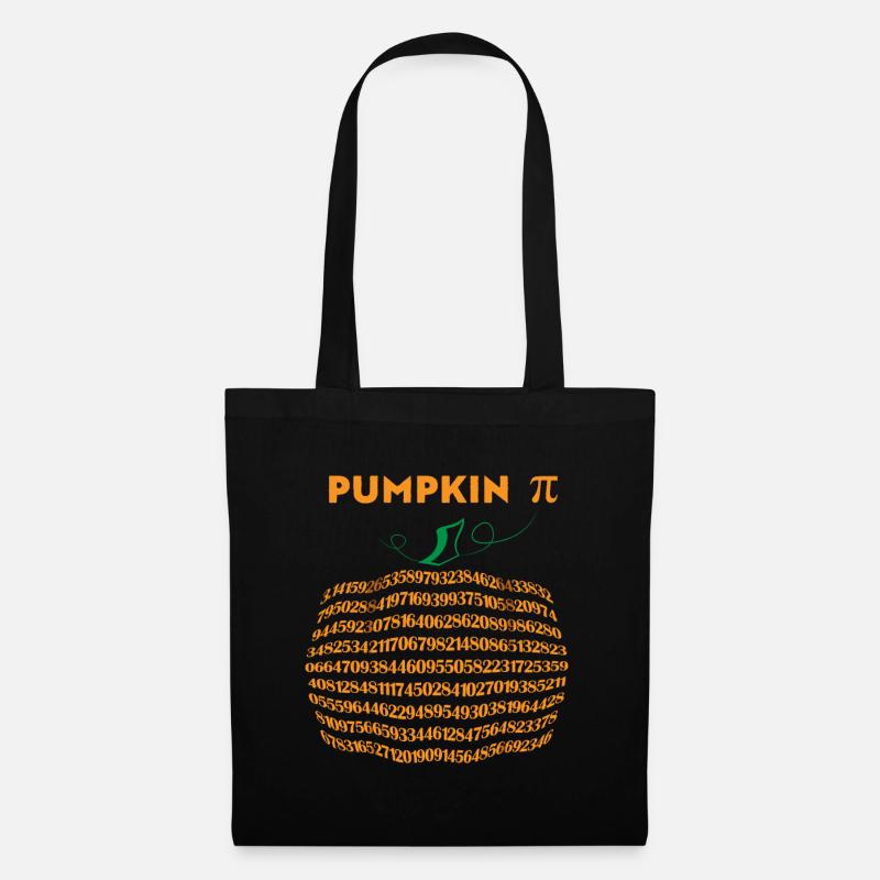 Pumpkin Pi Halloween Math Joke - Tote Bag - black
