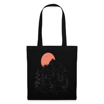 Montagnes Montagne Randonnées Randonnées Nature Nature Sommets - Sac en tissu - noir - Devant